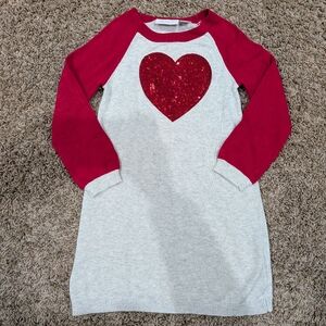5/6 Valentine's sweater dress sequin children's place